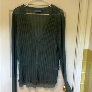 Elegant Green SimplyVera Cardigan Sweater